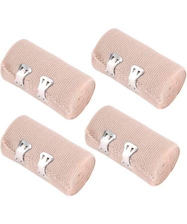 4pcs Wrap Compression Roll with Extra Metal Clips Sports Supplies for Ankle Support Arm Leg or Chest Injury - Buy Online on GoSupps.com