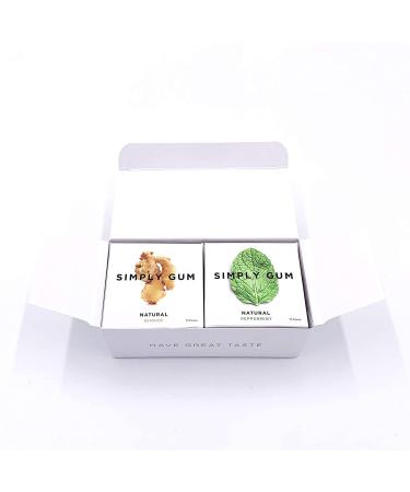 Simply Gum Variety Pack - Peppermint, Cinnamon, Ginger, Fennel, Maple, Coffee | Synthetic & Aspartame Free, Non-GMO Assorted Original - Buy Online on GoSupps.com