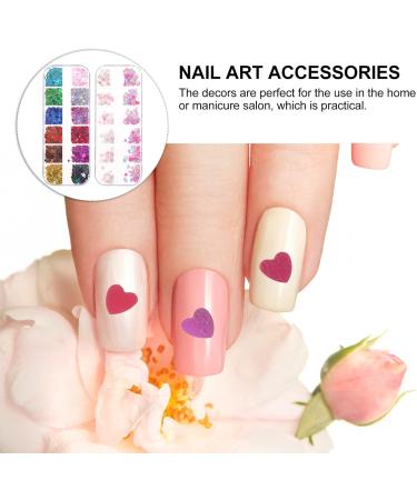 2 Boxes 3D Nail Art Charms Valentine Love Heart Nail Art Charms Nail Rhinestone for DIY Nail Art Manicure Cellphone Decoration - Buy Online on GoSupps.com
