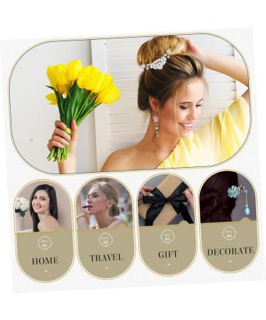 DOITOOL Bangs Comb Hair Gems for Women Hair Pearls Crystal Headpiece Rhinestone Hair Comb Bridal Hair Clip Crystal Hair Comb Ladies Wigs Rhinestone Decorate Wedding Bride - Buy Online on GoSupps.com