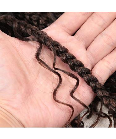 Melisay Box Braids Crochet Hair Extensions - 5 Packs Curly 50.8 cm Synthetic Afro Kinky Braiding Hair for Black Women | Passion Twist & Goddess Faux Locs - T30 - Buy Online on GoSupps.com