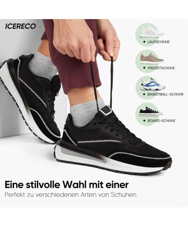 ICERECO 10 Pairs Cotton Sneaker Socks for Men & Women - Breathable Anti-Sweat Sports Socks (Gray Size 43-46) - Buy Online on GoSupps.com