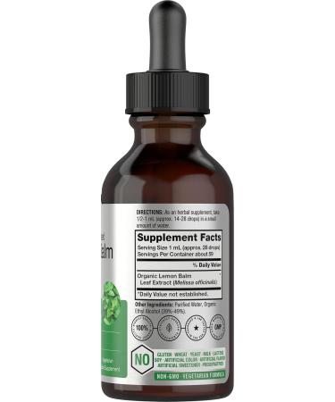 Horb ach Lemon Balm Tincture | 2 fl oz | Melissa Officinalis Leaf | Vegetarian Liquid Extract | Non-GMO Gluten Free Supplement - Buy Online on GoSupps.com