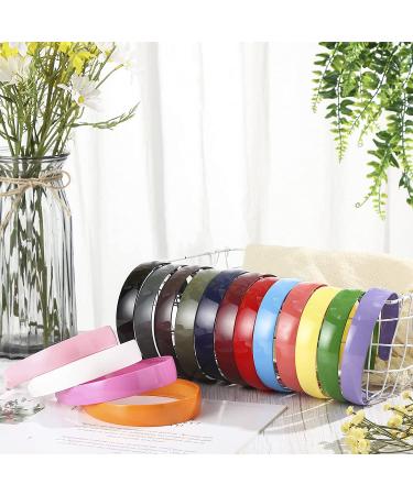 16 Pack 1 Inch Plastic Headbands with Teeth - Wide Anti-slip Hair Bands for Women and Girls - DIY Hair Accessories - Classic Color - Buy Online on GoSupps.com