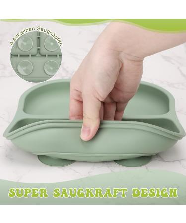 FireTink 3-Piece Silicone Baby Plate Set - BPA-Free Suction Cup Slip-Resistant Children's Dishware with Fork & Spoon - Buy Online on GoSupps.com