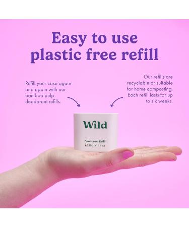 Wild - Cherry Blossom Refill Trio Pack - Natural Refillable Deodorant - Vegan & Eco-Friendly - Aluminium Free - Long Lasting Protection - Natural Ingredients - 3 Pack of 40g Refills Cherry Blossom 4.23 Ounce (Pack of 1) - Buy Online on GoSupps.com