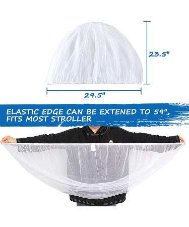 Baby Mosquito Net for Stroller, Bassinets, Playards, Pack N Plays - Durable Bug Net for Cradles & Portable Crib - White Baby Insect Netting - Buy Online on GoSupps.com