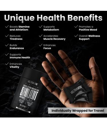 VeltraVita 28000 mg 23-in-1 Himalayan Shilajit for Men Ashwagandha Gummies Platinum Irish Sea Moss Gel Black Seed Oil Manuka Honey Medical Grade Tongkat Ali Rhodiola Rosea No Sugar Lab Test - Buy Online on GoSupps.com