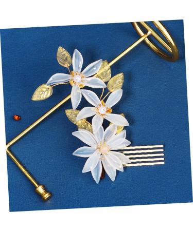 Housoutil Flower Comb Wedding Headpiece Bridal Headpieces Flower Girl Hair Accessory Pearl Headpiece for Wedding Bridal Headdress Wedding Hair Comb Combs Wedding Comb Crystal Wig Alloy Bride - Buy Online on GoSupps.com