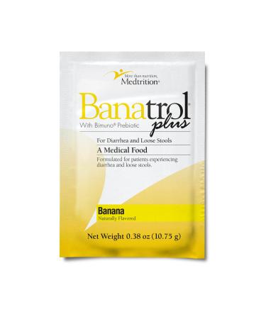 Banatrol Natural Anti-Diarrheal with Prebiotics Relief for IBS Recurring Diarrhea Clinically Supported Medical Food Non-Constipating 21 Servings (Banana)