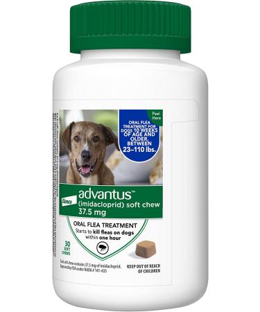 Advantus 30-Count Chewable Flea Treatment for Large Dogs (23-110 lbs) - 37.5mg - Buy Online on GoSupps.com