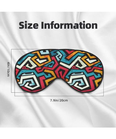 Geometry Print Sleep Eye Mask - Soft Blindfold with Elastic Strap for Travel & Night Sleep - Buy Online on GoSupps.com