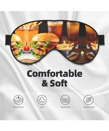 Chicken Leg Burger Sleep Mask - Adjustable & Breathable Eye Mask for Comfort | Fashionable International Shipping - Buy Online on GoSupps.com