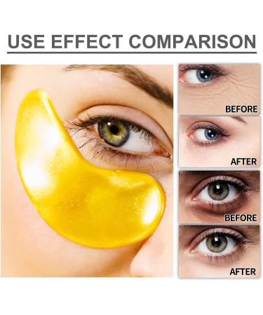Under Eye Masks - 5pairs 24K Under Eye Patches - Eye Masks Skincare for Puffy Eyes Dark Circles Bags Gold Eye Pads Anti-Aging Hyaluronic Acid Moisturiser Remove Eye Bags Hydrating - Buy Online on GoSupps.com