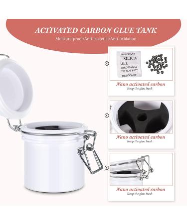 301-Piece Lash Extension Kit with Glue Container, Wiping Cloth, and Disposable Lip Brushes - Grafting Eyelash Supplies (White) - Buy Online on GoSupps.com