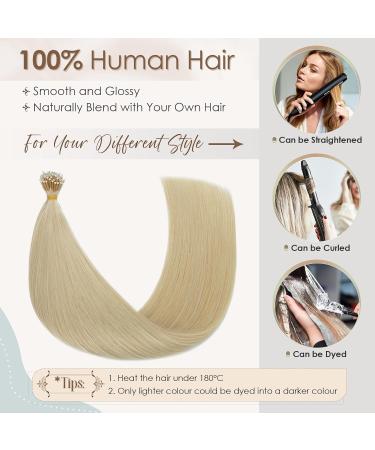 Elailite Nano Ring Hair Extensions Blonde Real Human Hair 50 Strands 50g Cold Fusion With Nano Beads Remy Hair Straight (#60 Platinum Blonde 16 Inch) 16 Inch (NANO) #60 Platinum Blonde - Buy Online on GoSupps.com