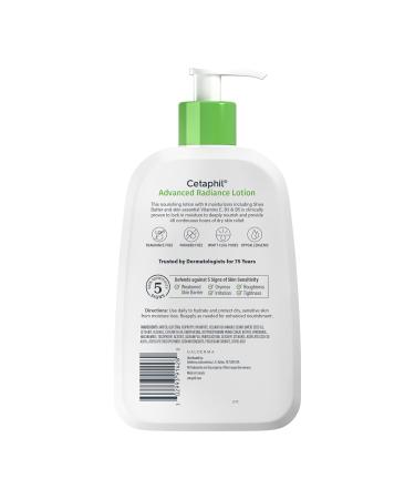 Cetaphil Body Lotion Advanced Radiance Lotion with Shea Butter for Dry Sensitive Skin 16 oz Pack of 2 Fragrance Free Hypoallergenic Non-Comedogenic Shea Butter 16 Fl Oz (Pack of 2) - Buy Online on GoSupps.com