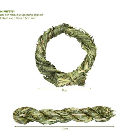 Roundler 20-Piece Rabbit Cake Stuff - Natural Timothy Hay Stick & Tooth Grinding Grass Ring Toys for Rabbits Chinchillas Hamsters & Guinea Pigs - Healthy Snacks & Chew Toys - Buy Online on GoSupps.com