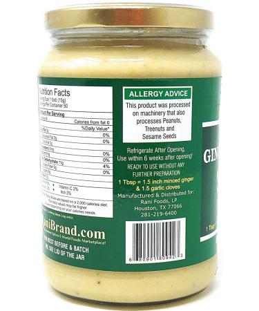 Asian Kitchen Ginger Garlic Cooking Paste 26.5oz (750g) Glass Jar - Vegan, Gluten Free, NON-GMO - Indian Origin - 1.65 Pound - Buy Online on GoSupps.com