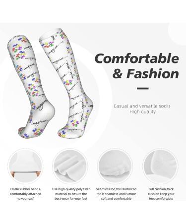 Autism Awareness Puzzle Pieces Compression Socks for Men & Women - 15-20 mmHg Circulation Support for Running & Cycling - Buy Online on GoSupps.com