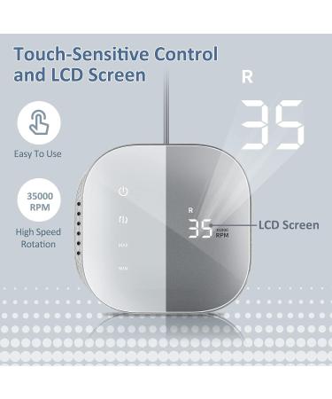 Buy Madenia Electric Nail Maser TouchPro - 35000 RPM Professional Nail File Set with HD Display & 6 Bits for Manicure & Pedicure | International Shipping Available - Buy Online on GoSupps.com