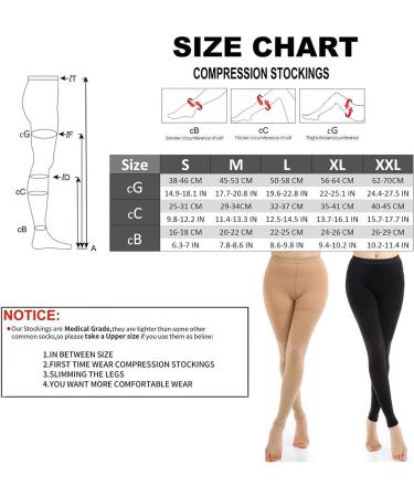 Haodasi Class 2 Medical Compression Pantyhose - Graduated Support Hosiery for Varicose Veins - Women's Beige Compression Stockings - Buy Online on GoSupps.com