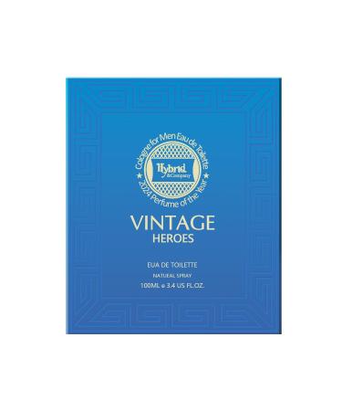 Hybrid & Company Vintage Heroes Parfum for Men Mint Geranium Vanilla Cologne Long Lasting Concentrated Luxury fragrance 3.4 Fl Oz/100 Ml Vintage Heroes 3.4 Fl Oz (Pack of 1) - Buy Online on GoSupps.com
