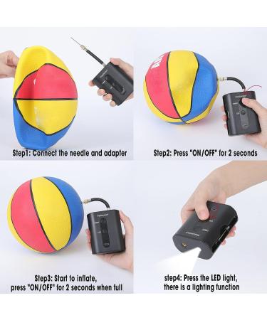 FreeLionVon Electric Ball Pump - Portable Smart Air Pump for Soccer, Basketball, Football, Volleyball - Fast Inflation - Includes 2 Ball Needles - Black - Buy Online on GoSupps.com