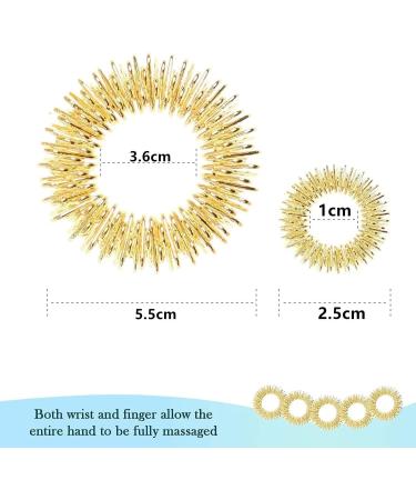Norhogo 7-Piece Acupressure Ring Set | Finger & Wrist Massage Rings for Stress Relief & Improved Blood Flow - Buy Online on GoSupps.com