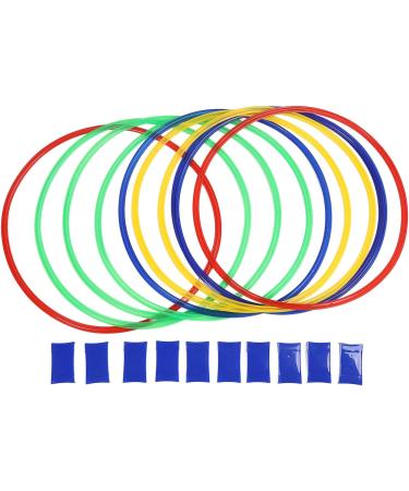 Sensory Training Hoops Free Combination Hopscotch Hoop Plastic Material Multipurpose 10PCS with 10 Buckles for Jumping Activities L 6.2x36cm - Buy Online on GoSupps.com