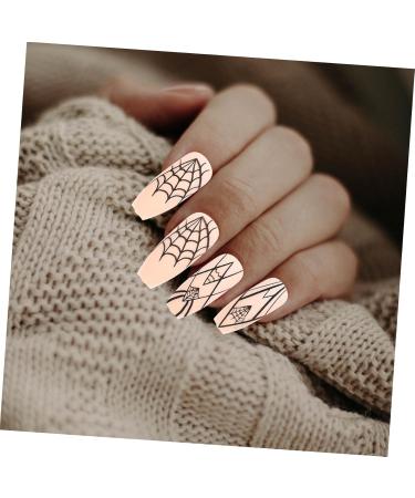 Healeved 5 Sets Halloween Fake Nails Coffin Fake Nails Women Fake Nails Manicure Nails Fake Nails French Nail Decorations for Nail Art Press on Nails for Women DIY Manicure Supply Abs - Buy Online on GoSupps.com