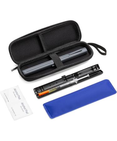 Buy Insulin Pen Refrigerator for Diabetes - Insulated Storage with Syringe Boxes & Ice Bags (Black) | International Shipping - Buy Online on GoSupps.com
