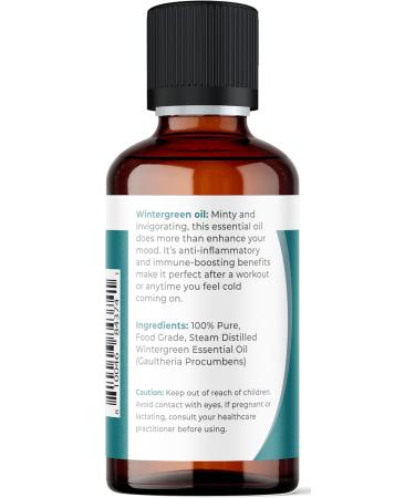 Viva Doria 100% Pure Wintergreen Essential Oil - Undiluted Food Grade 118 mL (4 Fl Oz) | Shop Internationally - Buy Online on GoSupps.com