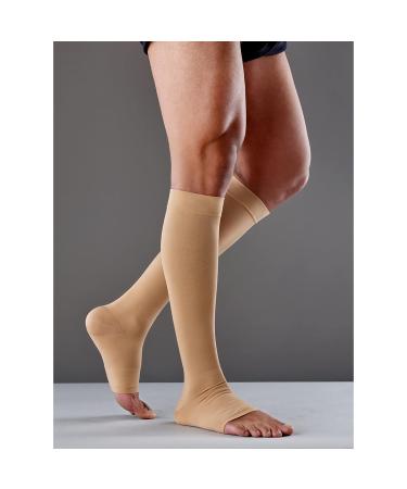 FUTURO Open Toe Knee Length Stockings for Men & Women - Large Beige Compression (20-30 mm/Hg) | Buy Internationally - Buy Online on GoSupps.com