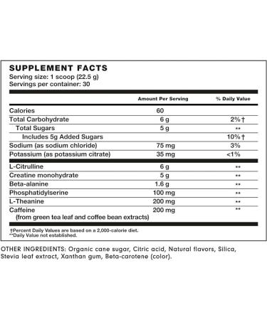 LADDER Sport Pre Workout Powder - 200mg Caffeine  Beta-Alanine  Creatine  Theanine - Clean Energy  NSF Certified - Tropical Fruit Flavor - 20oz Bag - Buy Online on GoSupps.com