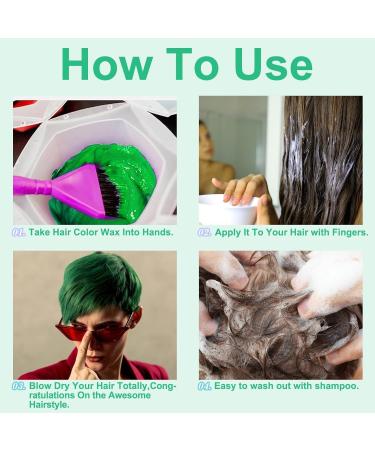 Temporary Green Hair Color Wax - Instant Washable Hairstyle Dye for Party Cosplay Halloween | 4.23 oz - Buy Online on GoSupps.com