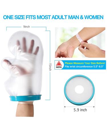 UpGoing Waterproof Hand Cast Cover - Adult Wrist Protector for Shower Bath - Reusable Sleeve Bag for Broken Hand, Fingers, Surgery, Burns - 2022 Upgrade - Buy Online on GoSupps.com