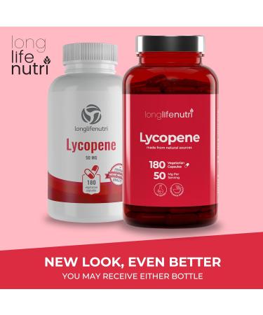 LongLifeNutri Lycopene 50mg 180 Vegetarian Capsules - Natural Tomato Extract | Non-GMO | Supplement Health Support - Buy Online on GoSupps.com