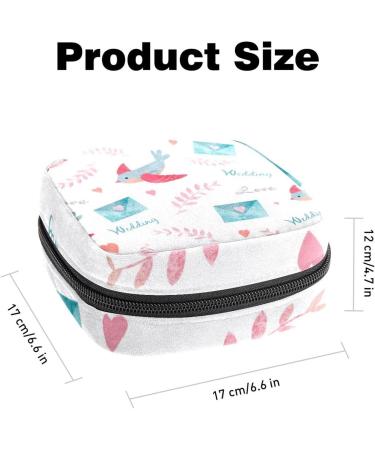 GIAPB Period Bag - Sanitary Napkin Storage & Travel Makeup Pouch - Bird and Letter Color1610 - Buy Online on GoSupps.com