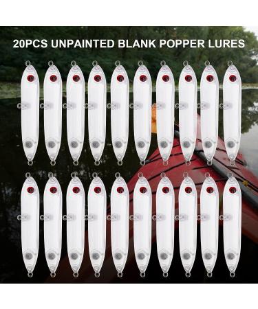 Ghanneey Fishing Blanks Lures Kit - 20pcs 0.35oz DIY Topwater Swimbait & Crankbaits for Bass, Salmon, Trout - Unpainted Hard Baits for Saltwater & Freshwater Fishing - Buy Online on GoSupps.com