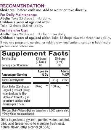 Nature's Way Sambucus Elderberry Drops - Ultra-Strength 6400mg - 1oz Fresh Elderberry - Buy Online on GoSupps.com