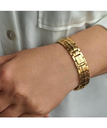 POLLDAN Women's Magnetic Bracelet | 6000 Gauss Power | Adjustable Length & Sizing Tool | Stainless Steel & Titanium Alloys | Jewelry Protection | Pulseras Magneticas - Buy Online on GoSupps.com