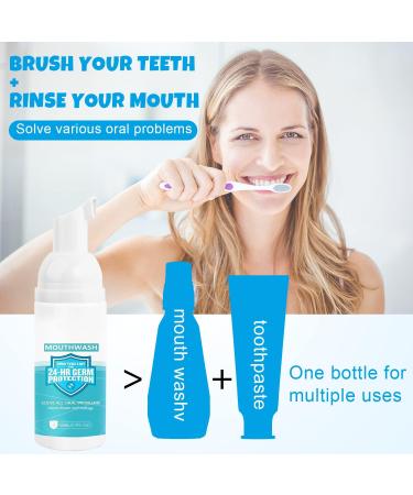 2 Pack 50ML Teeth Whitening Foam Mouthwash for Deep Cleaning and Fresh Breath - Buy Online on GoSupps.com