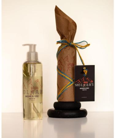 MOLFAR S Carpatian Handmade ECO Massage Oil | 100% Pure Lymphatic Drainage Recipe | Premium Ukrainian Blend of Soybean Grapes Hazelnut Oats & Herbs - Buy Online on GoSupps.com
