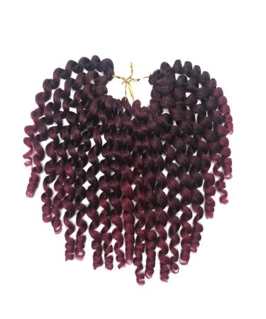 Coolbers 6 Packs 8 Jumpy Magic Locking Crochet Braids - Ombre Red Jamaican Bounce Curl Extensions (1B/Castle) - International Shipping Available - Buy Online on GoSupps.com
