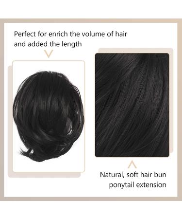 BARSDAR HAARDIE Hair Extensions - Straight Synthetic Ponytail Rolls | 20cm Black Hair Jewelry for Women - Buy Online on GoSupps.com