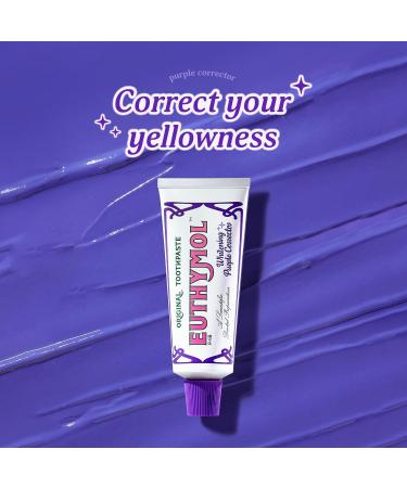 Euthymol Purple Whitening Toothpaste for Yellow & Sensitive Teeth | Violet Tone-Up Formula Instantly Brightens 24H Stain Defense Long-Lasting Fresh Breath (Pack of 2) 3.7 Ounce (Pack of 2) - Buy Online on GoSupps.com