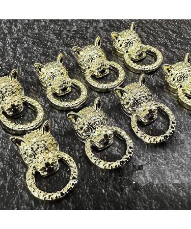 Dornail 10pcs Gold Lion Head Nail Charms - Retro Leopard Knocker 3D Alloy Nail Jewelry for Women - Nail Art Decorations & Accessories - Buy Online on GoSupps.com