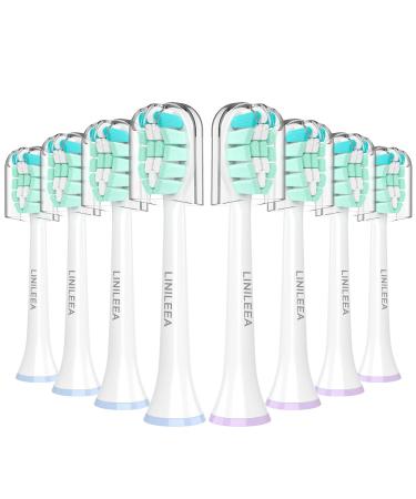 Toothbrush Replacement Heads for Philips Sonicare Electric Replacement Brush Head Compatible with Snap-on Phillips Sonic Care Toothbrush Head 8 Pack