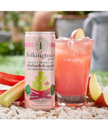 Folkington's Rhubarb & Apple Press 12-Pack Sparkling Soft Drink - Ideal Cocktail & Gin Mixer | 12 x 250ml - Buy Online on GoSupps.com